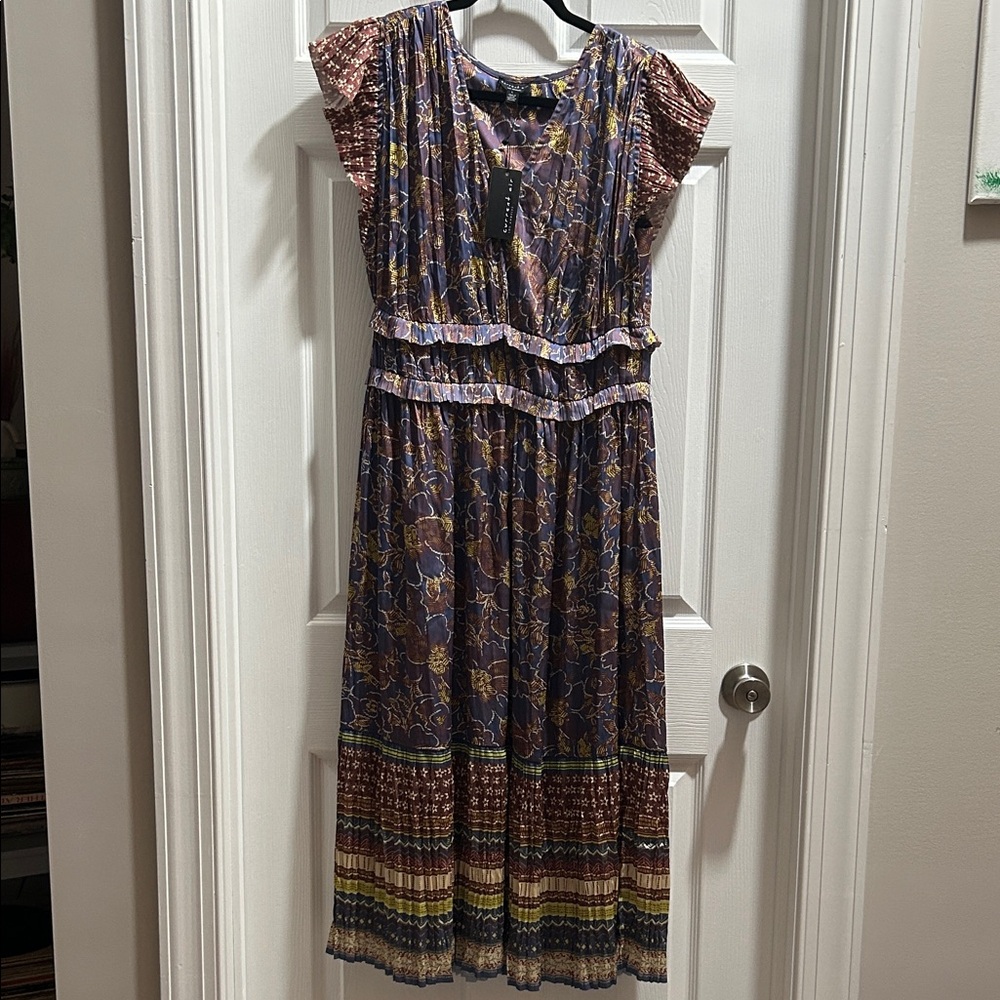 Current Air Beautiful Blue and Brown Dress